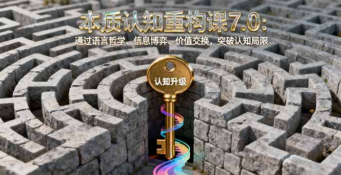 本质认知重构课7.0:通过语言哲学、信息博弈、价值交换,突破认知局限-邪修侠