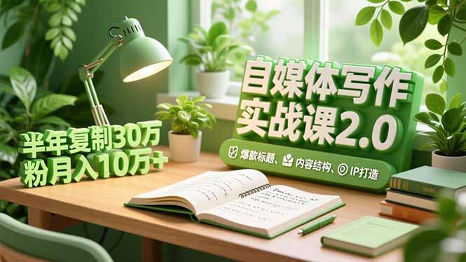 自媒体写作实战课2.0,爆款标题、内容结构、IP打造,半年复制30万粉月入10万+-邪修侠
