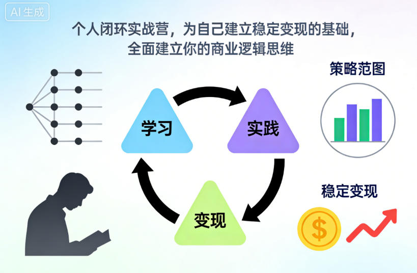 个人闭环实战营,为自己建立稳定变现的基础,全面建立你的商业逻辑思维-邪修侠