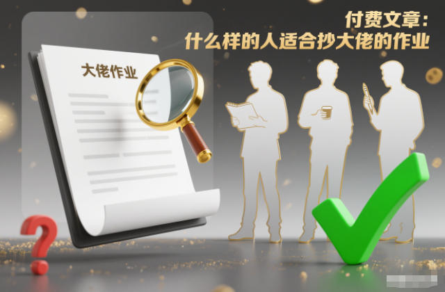 付费文章：什么样的人适合抄大佬的作业？-邪修侠