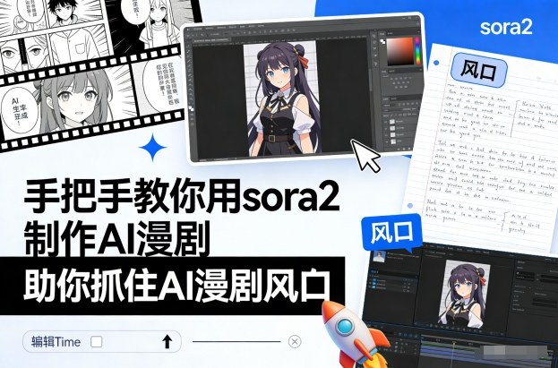 手把手教你用sora2制作AI漫剧,助你抓住AI漫剧风口-邪修侠