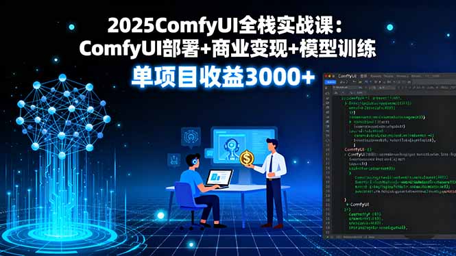 2025ComfyUI全栈实战课:ComfyUI部署+商业变现+模型训练,单项目收益3000+-邪修侠