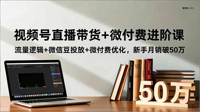 视频号直播带货+微付费进阶课:流量逻辑+微信豆投放+微付费优化,新手月销破50万-邪修侠