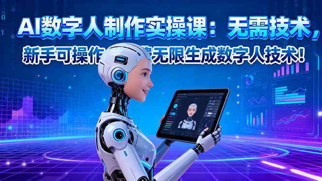 AI数字人制作实操课:无需技术,新手可操作,免费无限生成数字人技术!-邪修侠