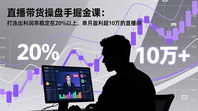 直播带货操盘手掘金课:打造出利润率稳定在20%以上、单月盈利超10万的直播间-邪修侠