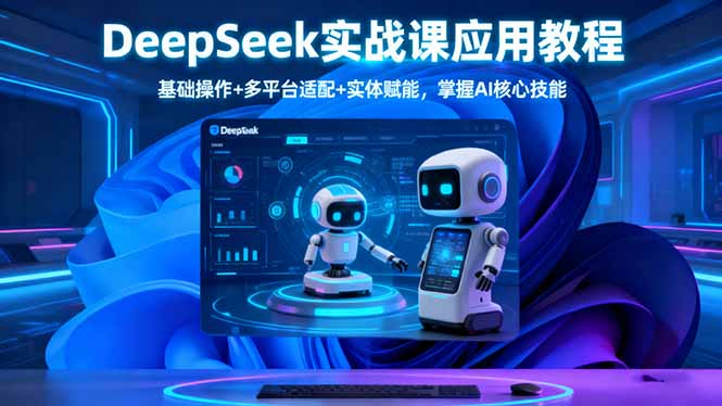 DeepSeek实战课应用教程、基础操作+多平台适配+实体赋能,掌握AI核心技能-邪修侠