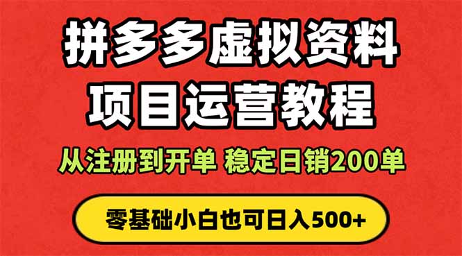 拼多多开店运营课程: 蓝海变现玩法,轻松实现睡后收入 零基础小白也可…-邪修侠