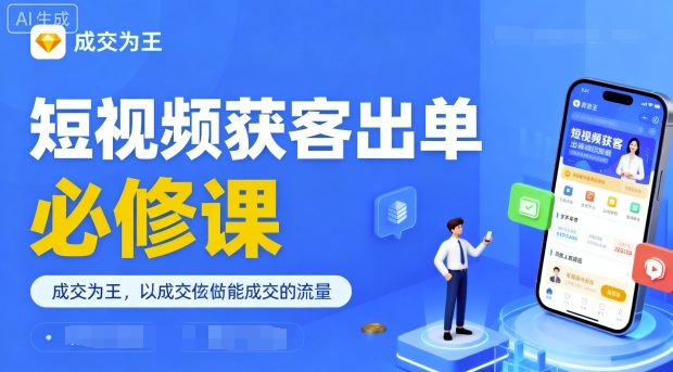 短视频获客出单必修课,成交为王,以成交为导向,直接做能成交的流量-邪修侠