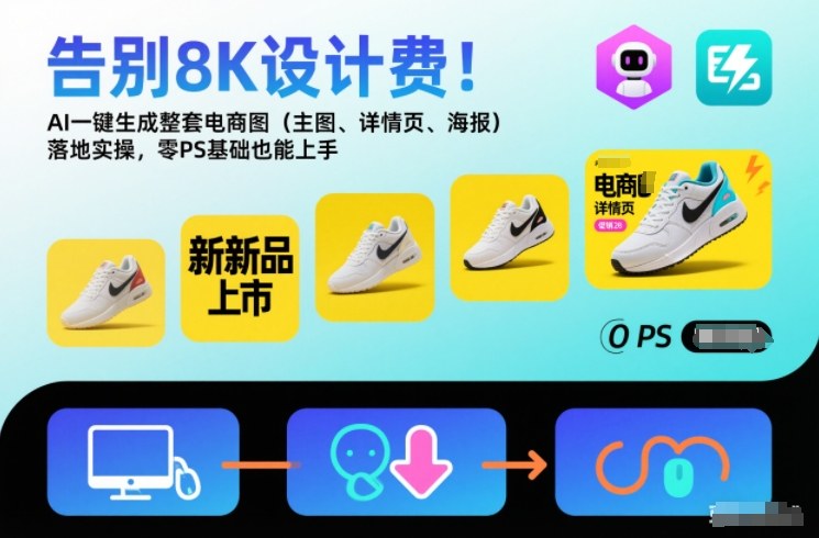 告别8K设计费!AI一键生成整套电商图(主图、详情页、海报)落地实操,零PS基础也能上手-邪修侠